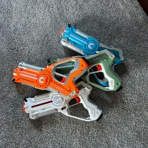 4 Colorful Laser Tag Blasters Set